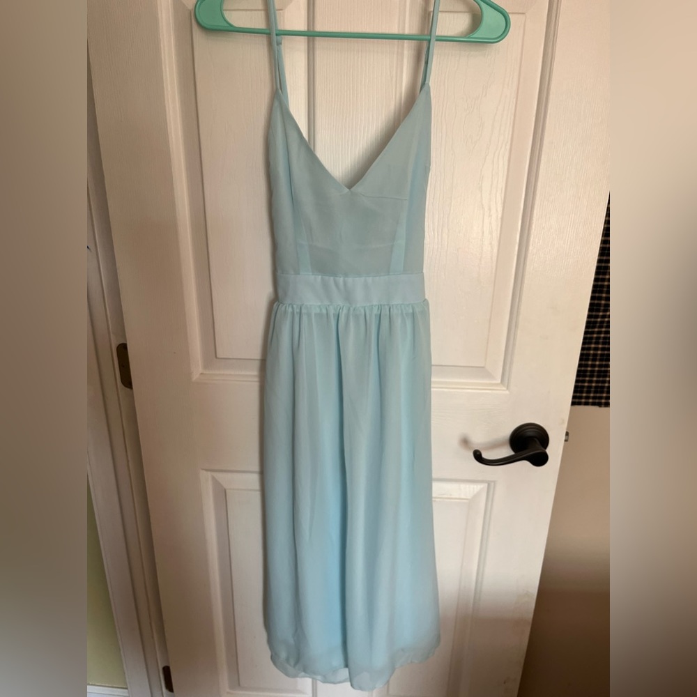 NWT BooHoo tie back midi chiffon skater dress size 4